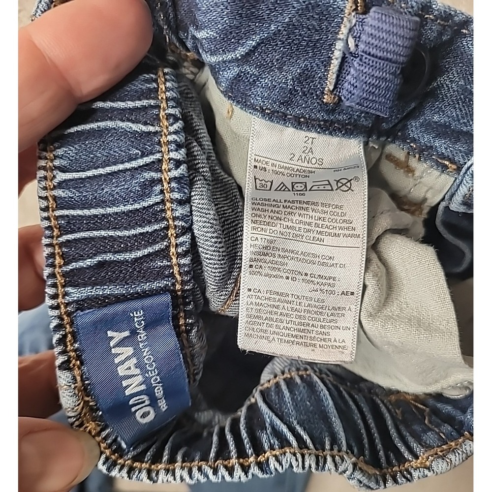 5 Pairs of Girls 2T Denim Jeans Black & Blue Old Navy Arizona Badge Childrens Pl - Picture 12 of 13